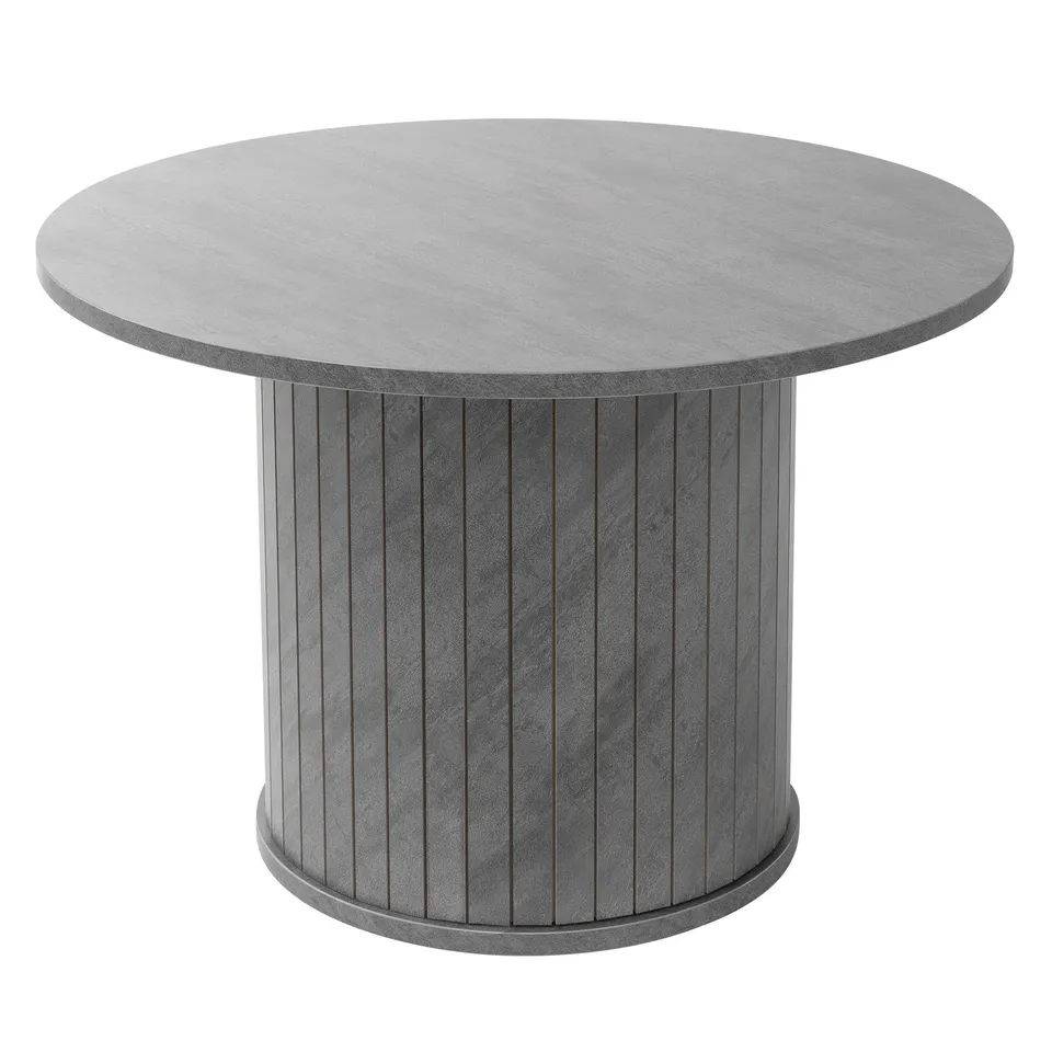 ECD Germany Möbel Table basse ronde Ø60 gris béton