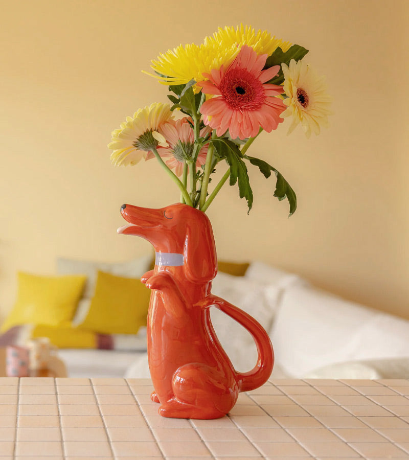 L'avant gardiste carafe teckel vase verre table fun