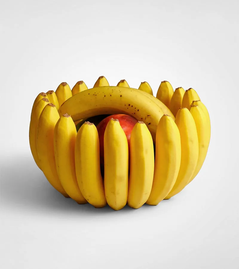 L'avant gardiste Table Fun Panier fruits bananes réalistes