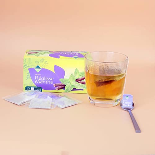 Leader Price Petit-déjeuner infusion réglisse menthe 25 sachets 37g