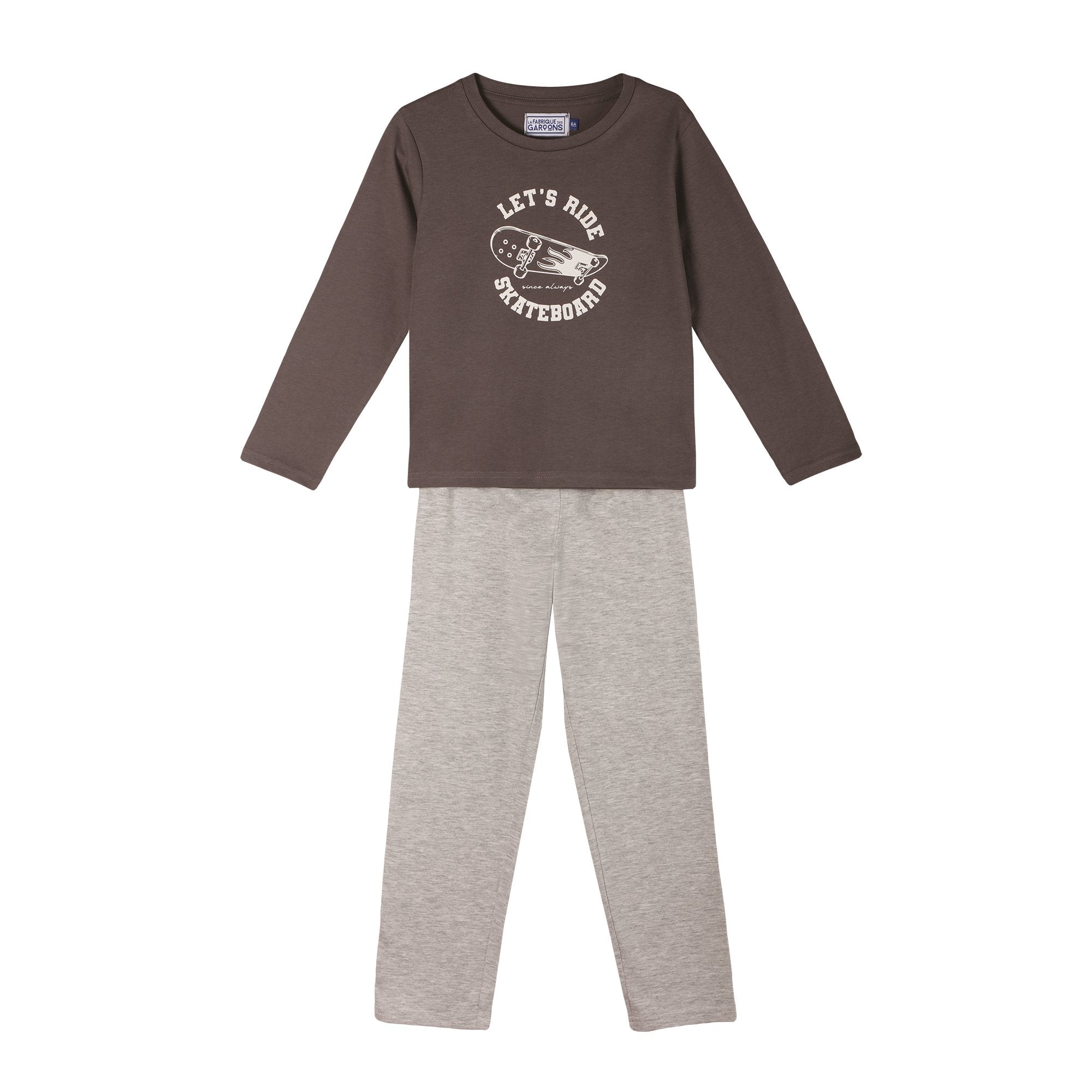 Stokomani Mode Pyjama jersey gris enfant 10A coton nuit