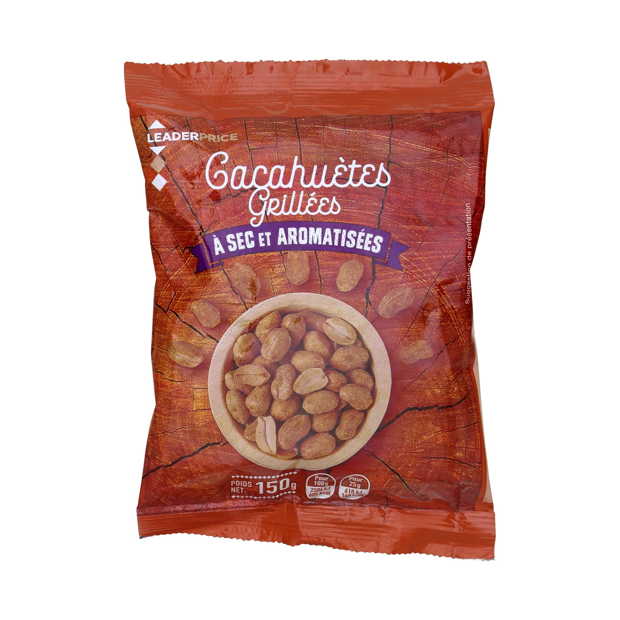 Leader Price Cacahuètes grillées à sec aromatisées 150g