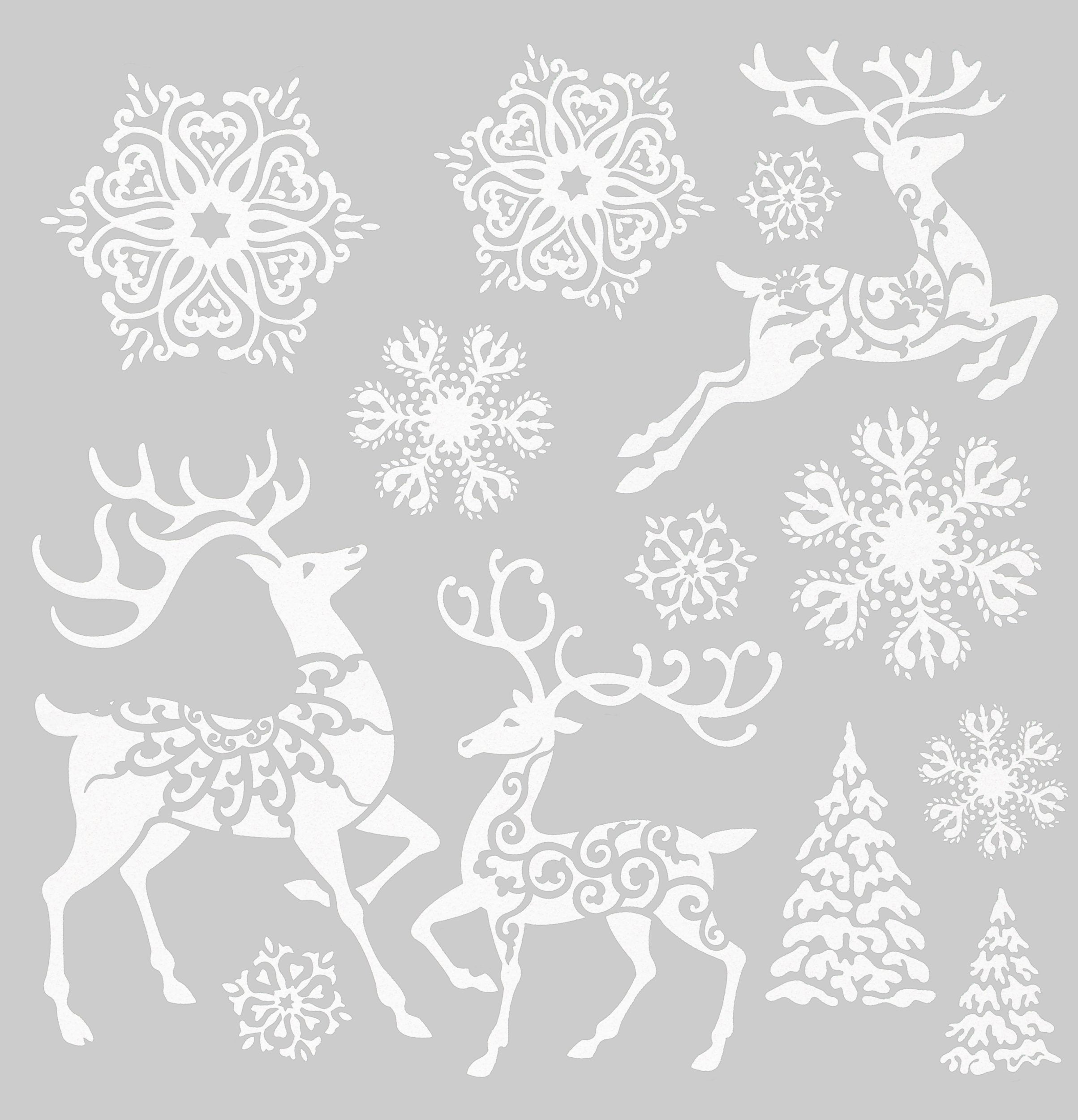 Stokomani Fêtes et cérémonies stickers Noël vitre paillettes 30,5x31,5 cm