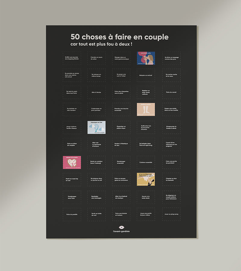 L'avant gardiste Poster 50 choses à faire en couple