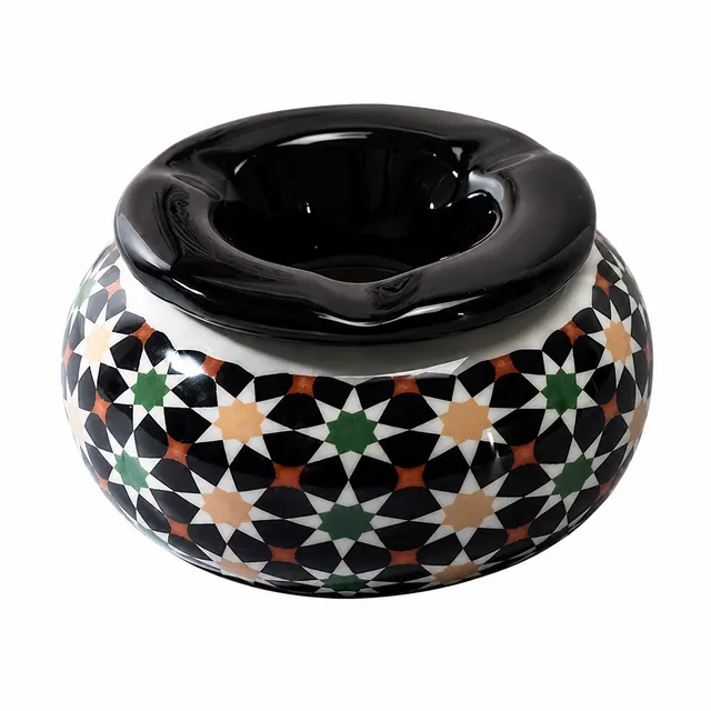 Stokomani Maison cendrier marocain 10cm céramique motifs
