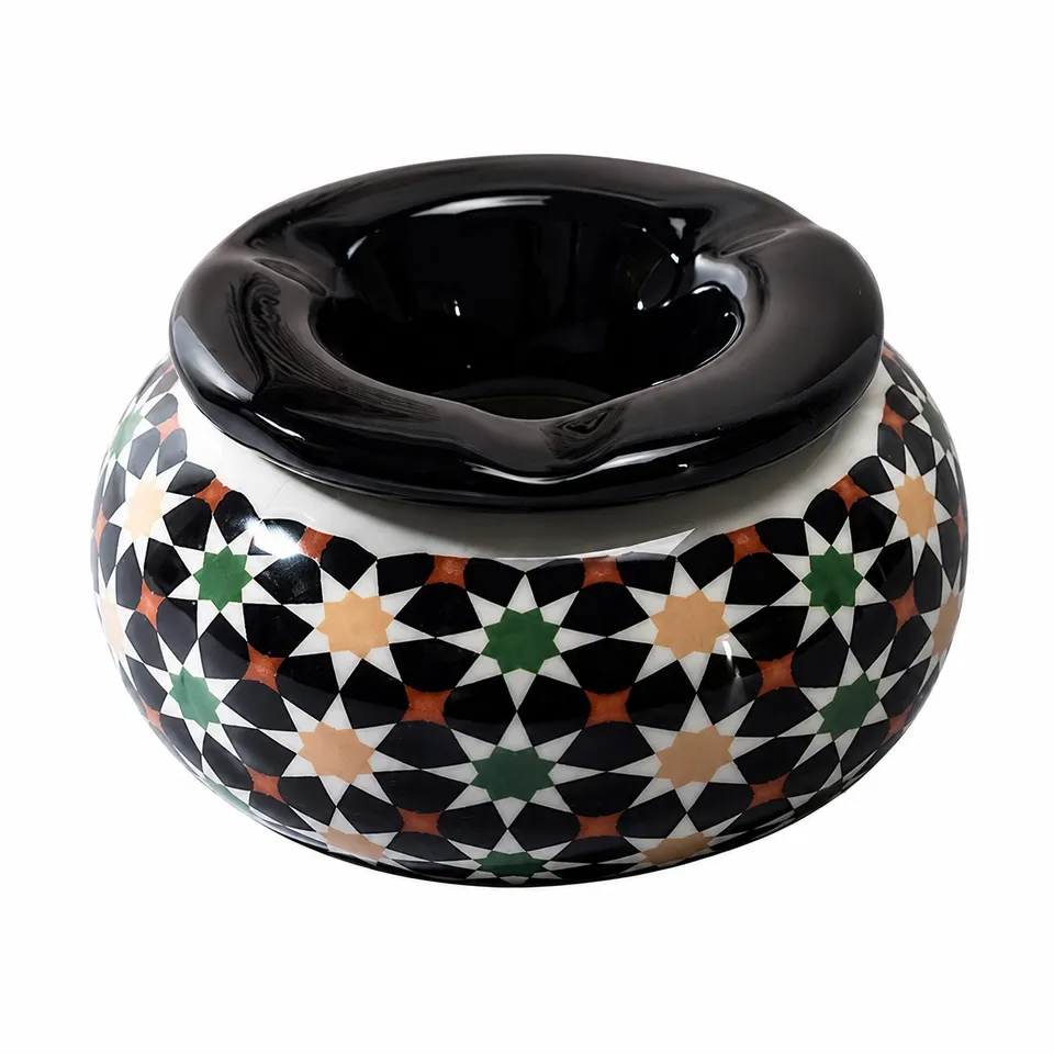 Stokomani Maison cendrier marocain 10cm céramique motifs