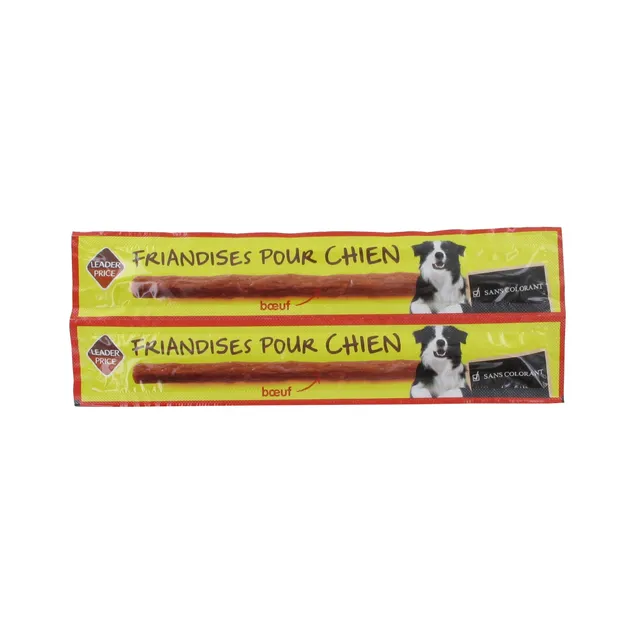 Leader Price Friandises au bœuf pour chien x2 récompense