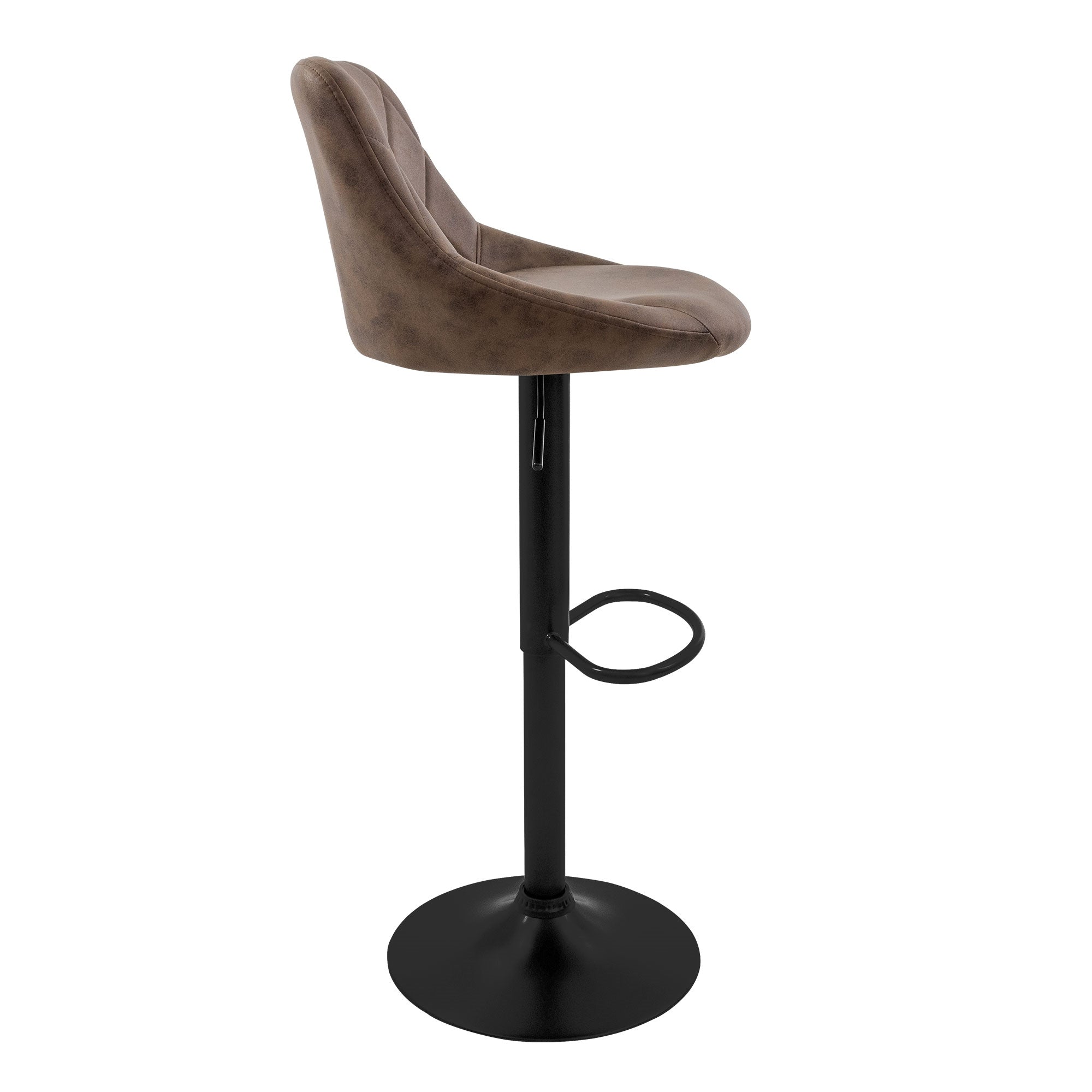 ECD ML-Design lot 2 tabourets de bar marron similicuir réglables