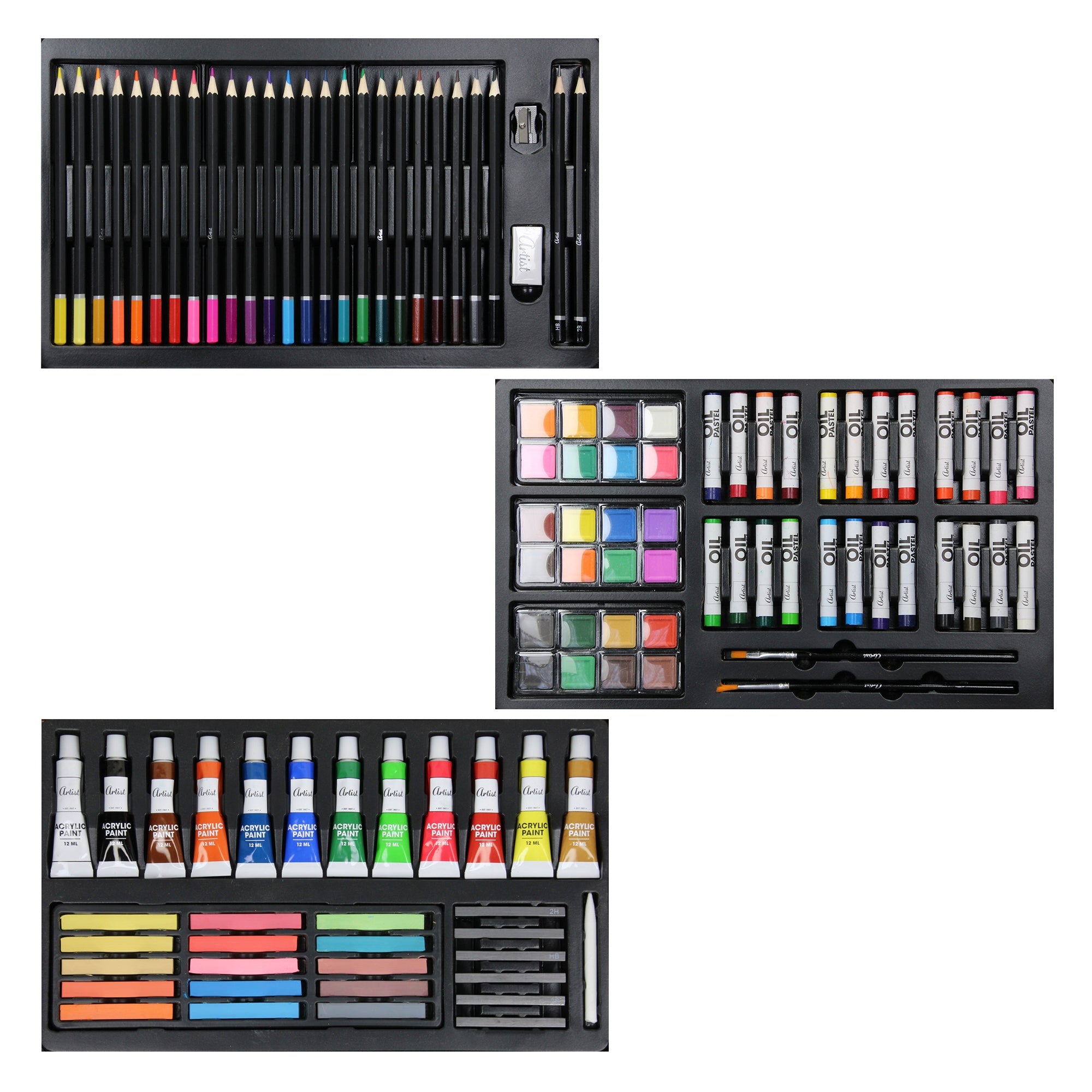 ECD Germany Kinder coffret dessin 112 pièces + chevalet enfant