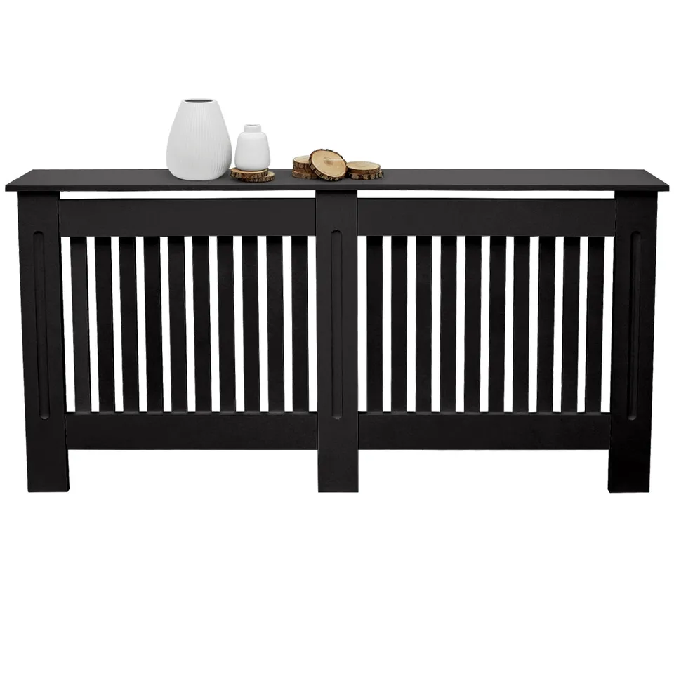 ECD Germany Heizungen cache-radiateur noir 152x19x82 cm MDF