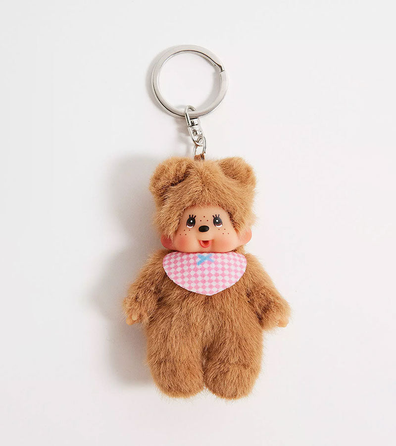 L'avant gardiste Porte-clés Monchhichi Kiki beige peluche