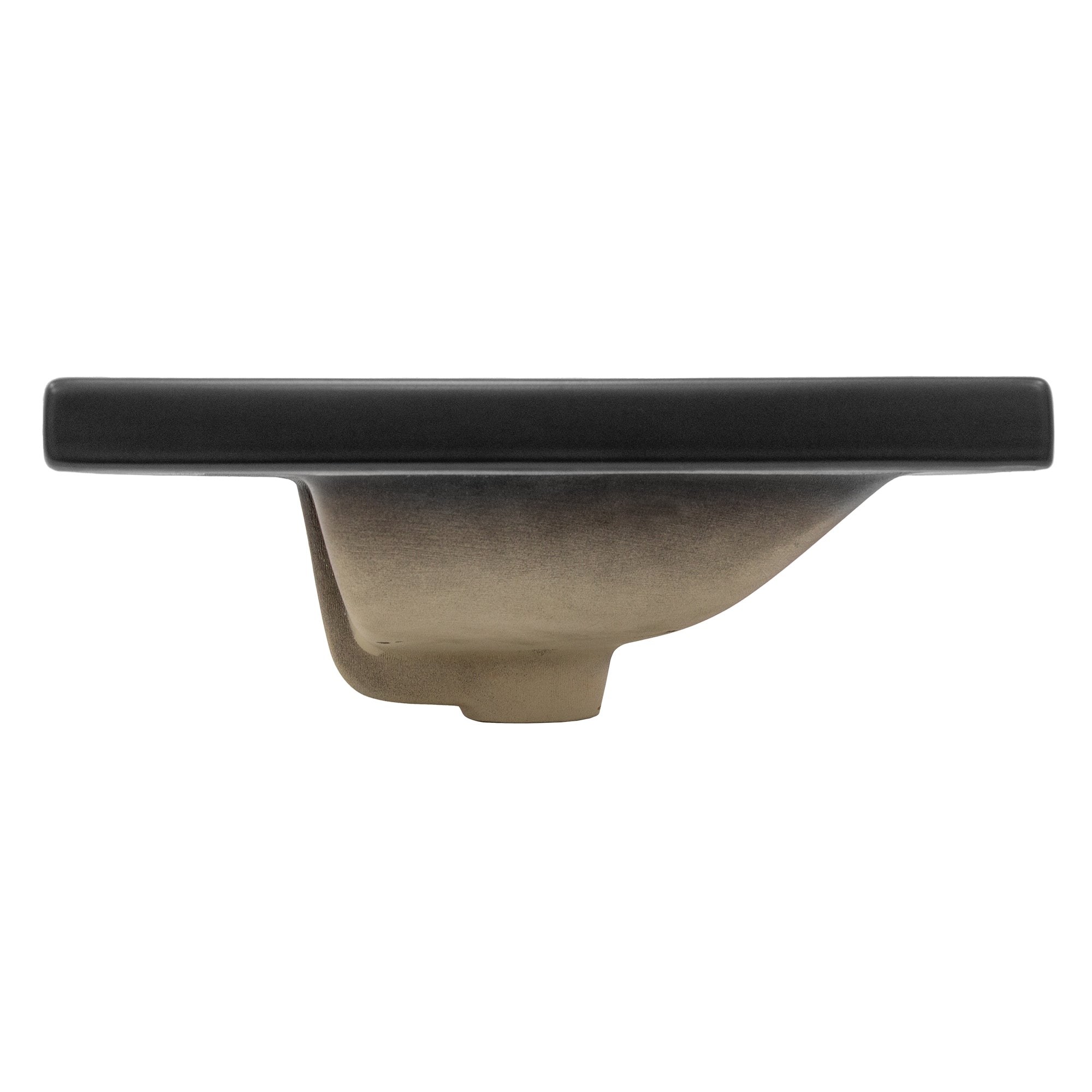 ECD Germany Sanitär vasque noire mate 51x41 cm avec bonde argent
