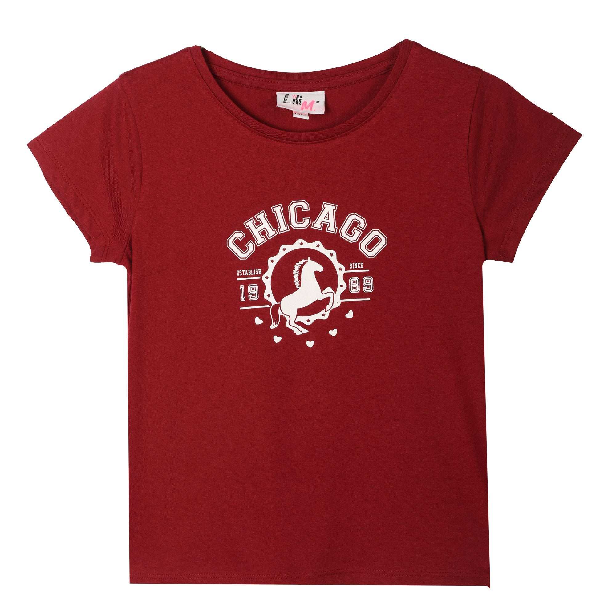 Stokomani Mode Tee-shirt bleu foncé enfant coton