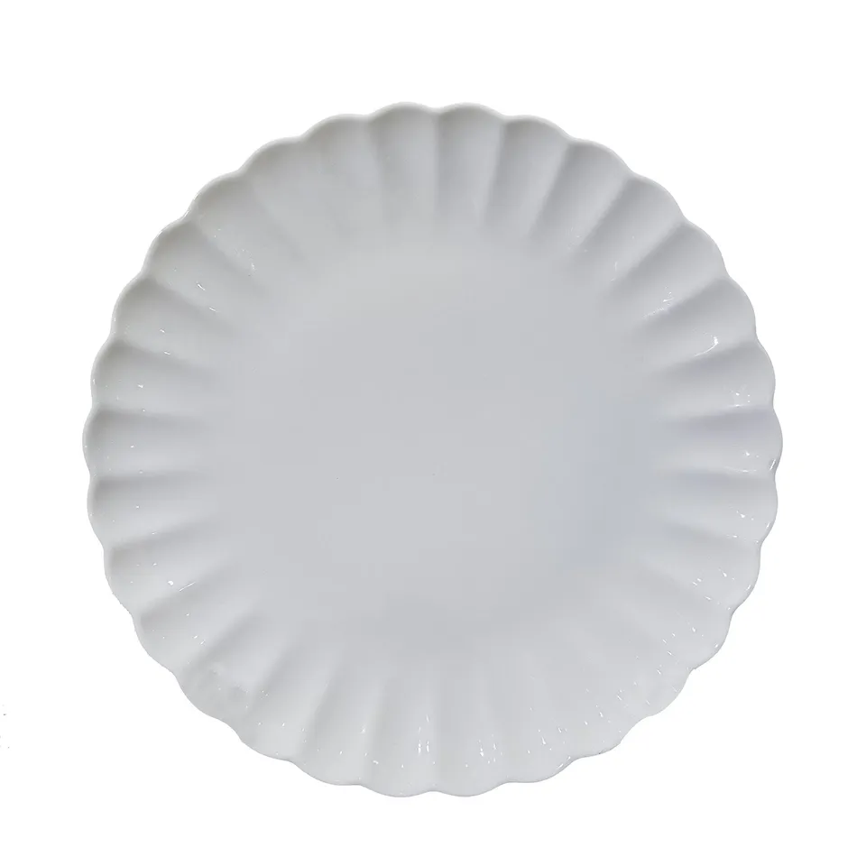 Assiette coquillage blanc 25 cm arts de la table marine