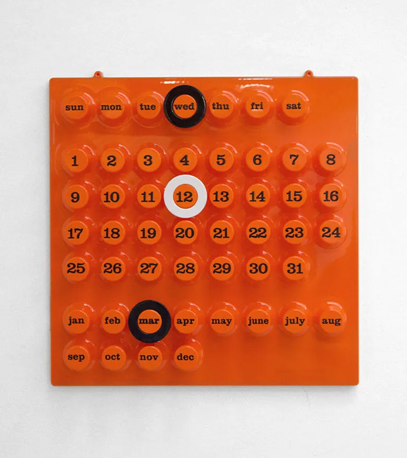 L'avant gardiste Livres & Papeterie calendrier perpétuel orange Ring a Date