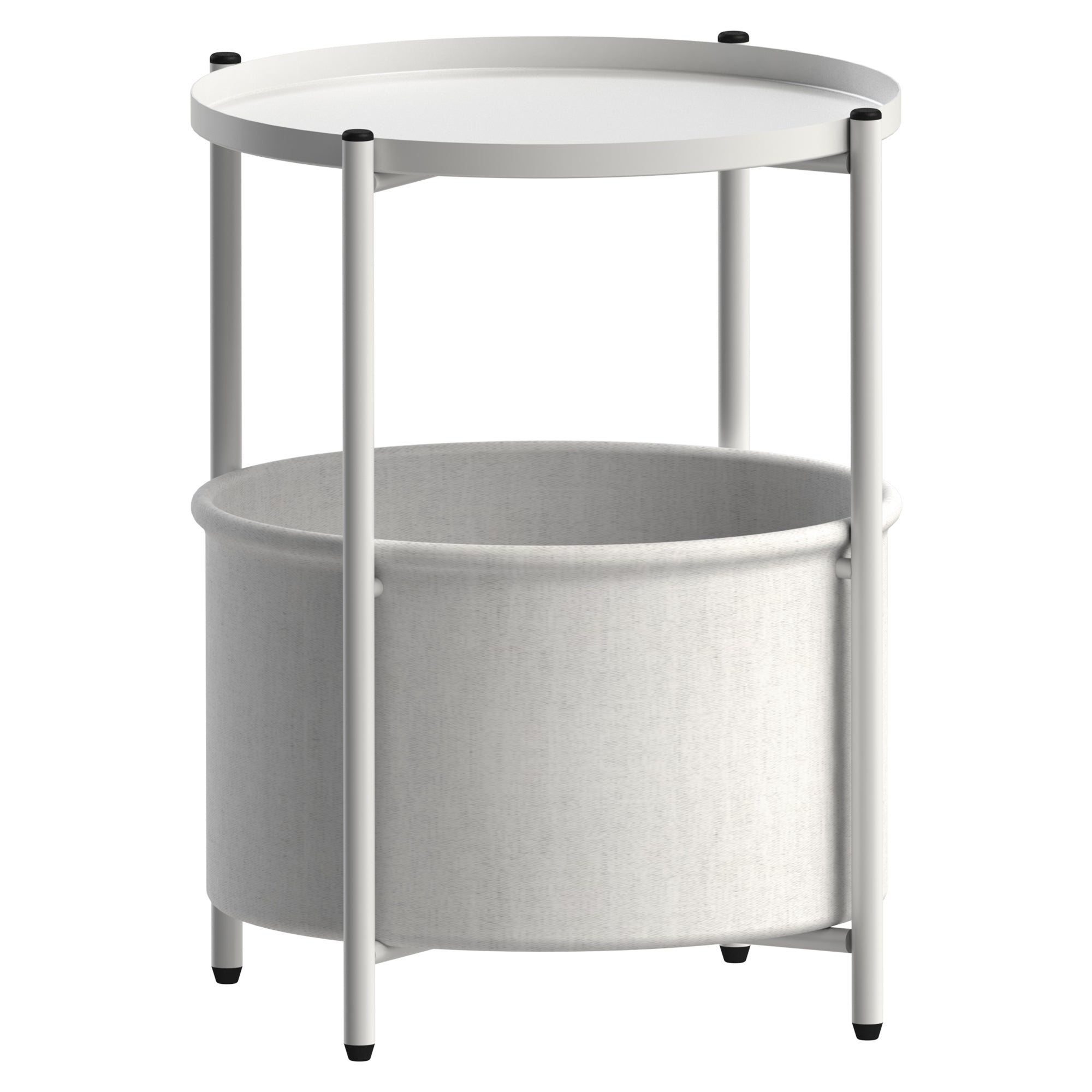 ECD Germany Möbel table d’appoint ronde grise 45,5 cm