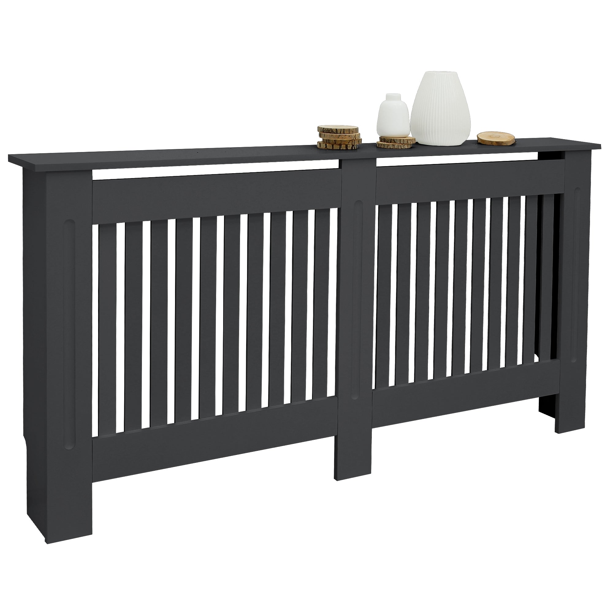 ML-Design cache radiateur anthracite MDF 152 cm landhaus