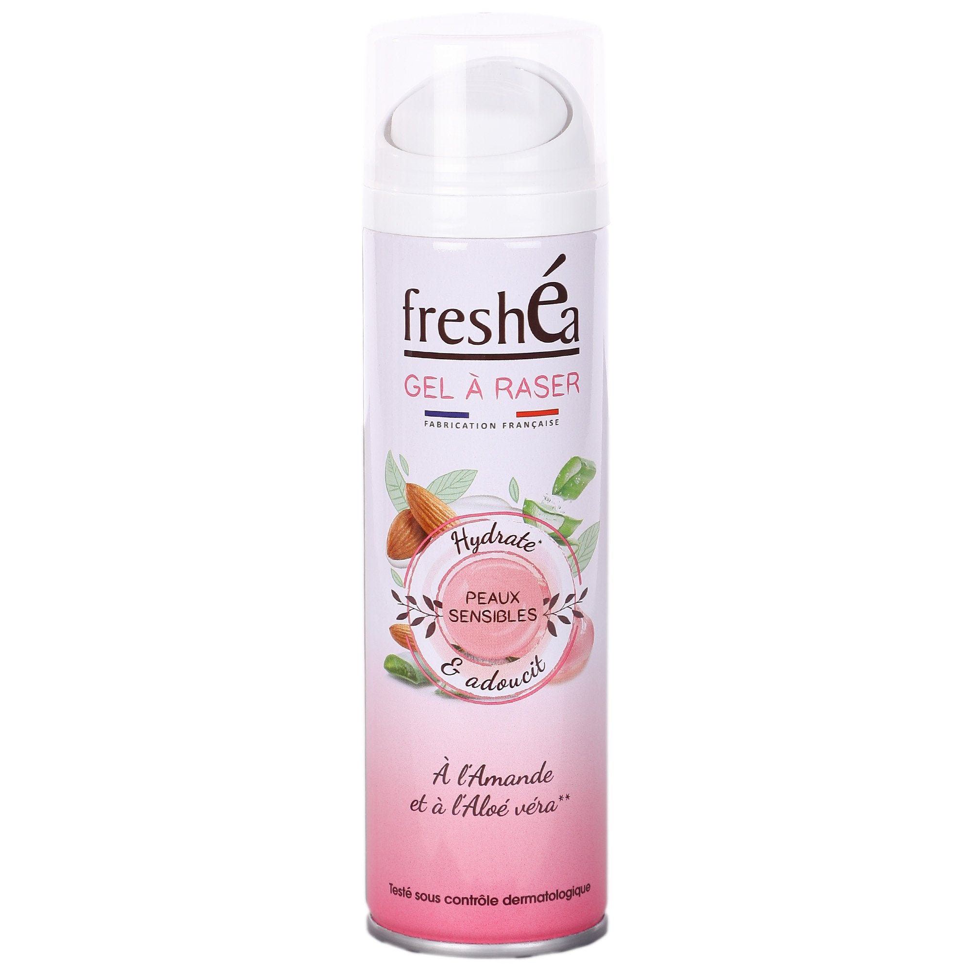 Gel à raser peaux sensibles femme amande aloe vera