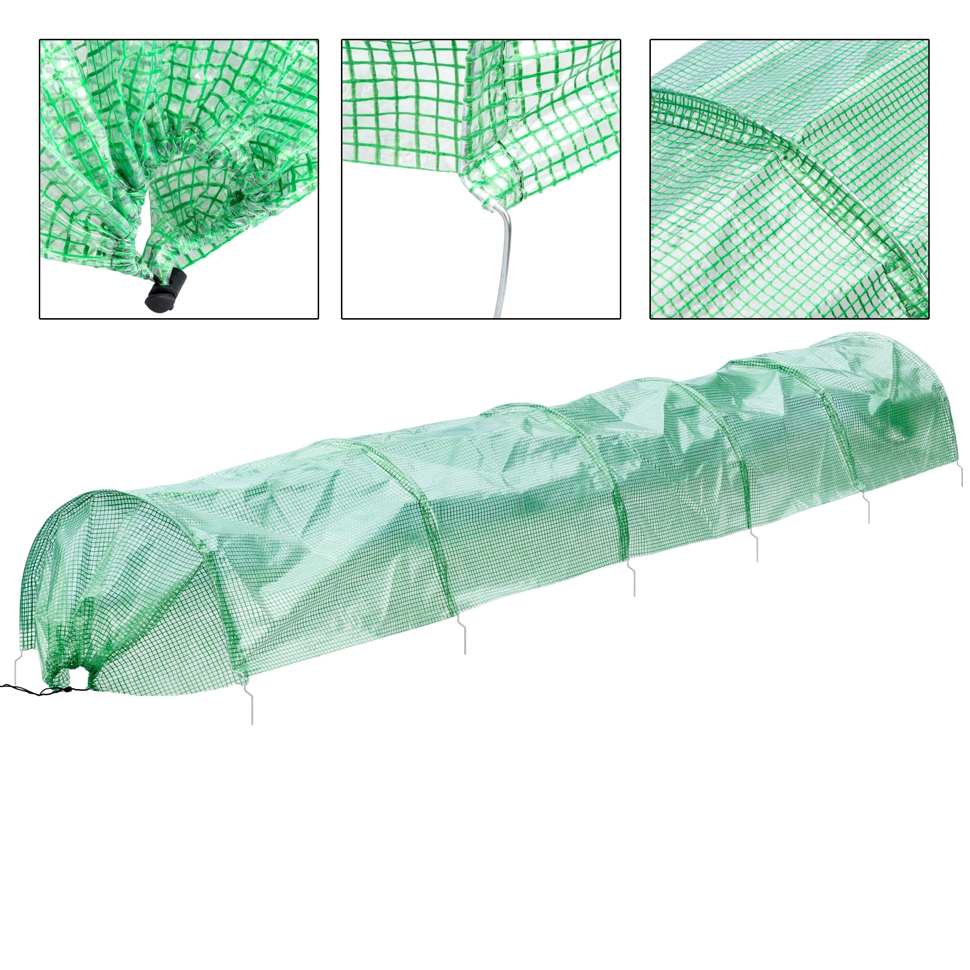 ECD Germany Garten tunnel serre 300x55x35 cm bâche PE