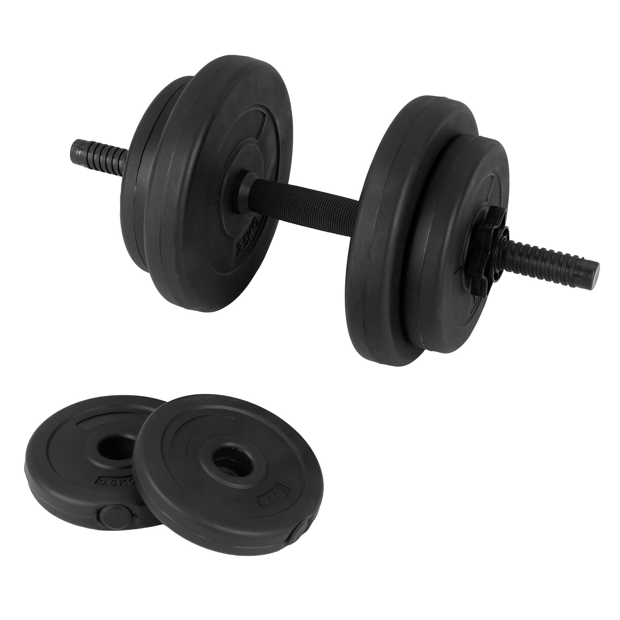 ECD Germany Sport haltère courte 10 kg plastique fitness maison