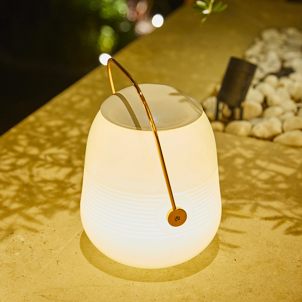 Red Deco Bob Station H33cm lampe sans fil enceinte cuivre
