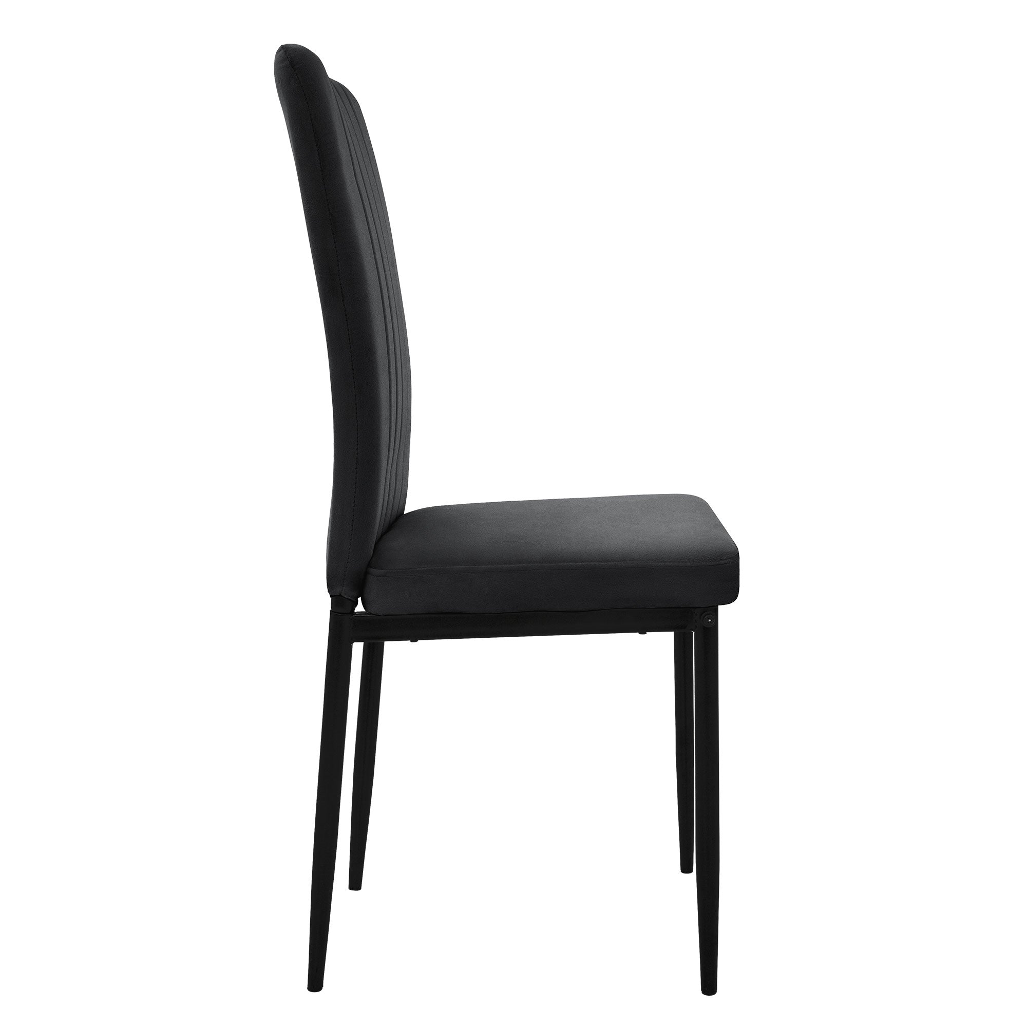 ECD Germany chaise salle à manger velours gris lot de 4