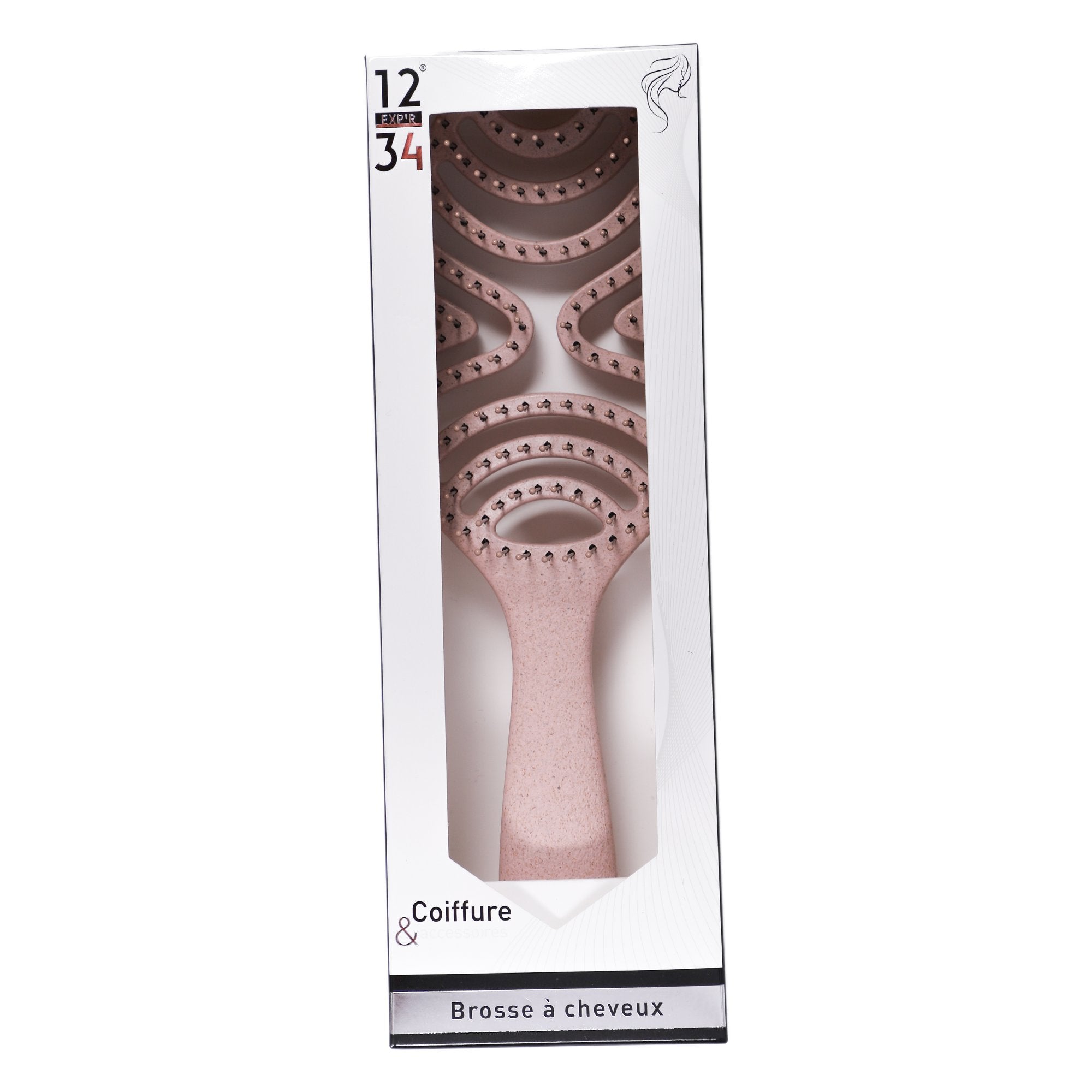 Stokomani Beauté brosse cheveux rose pâle démêlante