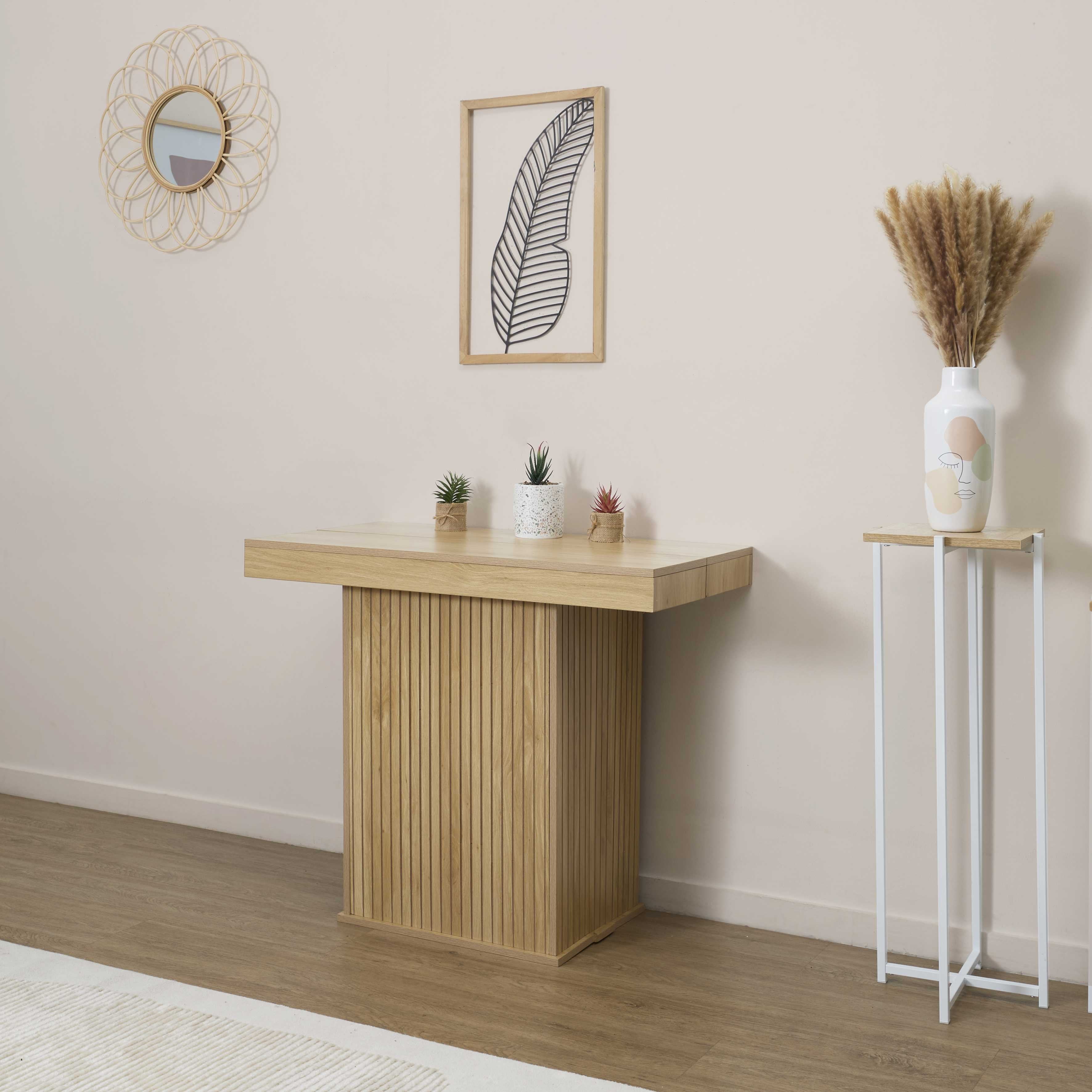 Stokomani Maison Klaus console table extensible 235 cm 4 plateaux
