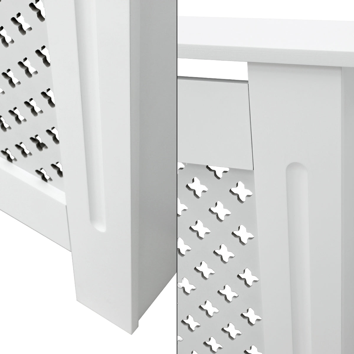 ECD Germany Heizungen cache radiateur 112x19x82 cm blanc MDF