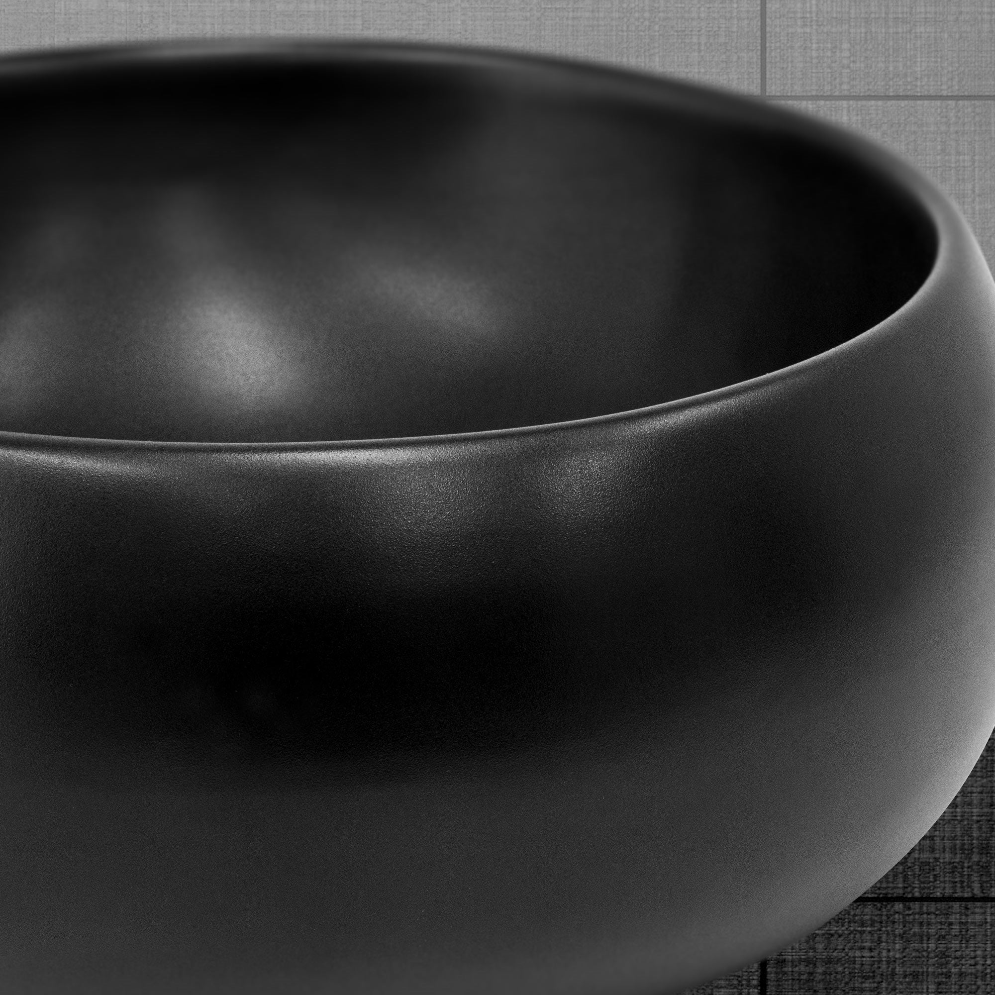 ECD Germany ML-Design vasque à poser 40x15,5cm noir mat céramique