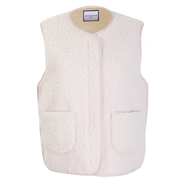 Stokomani Mode Veste sans manches beige femme légère