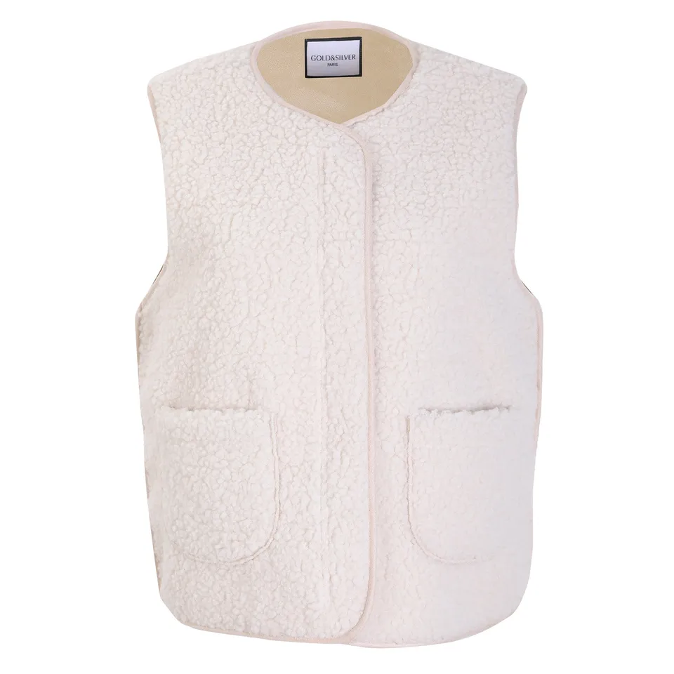 Stokomani Mode Veste sans manches beige femme légère