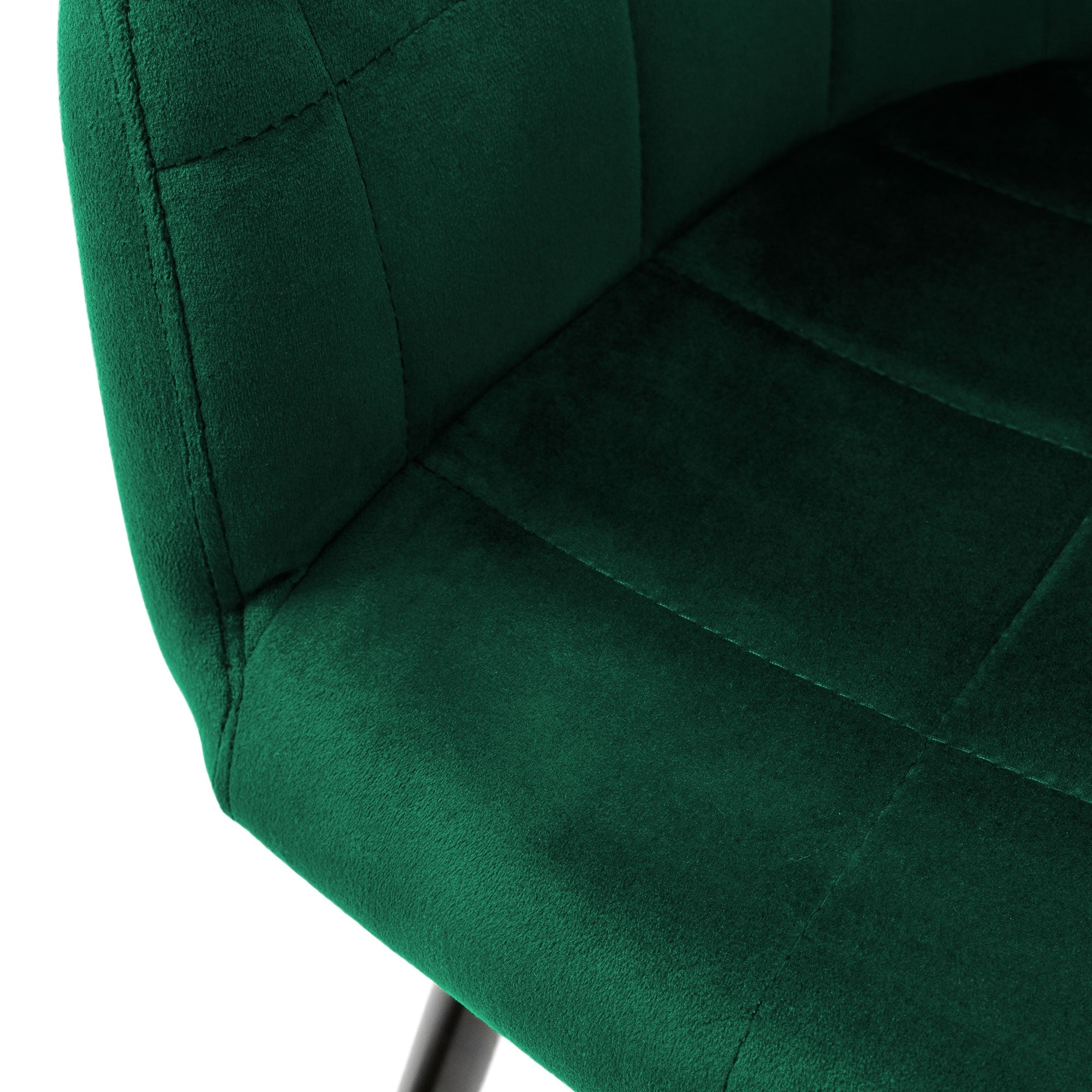 ML-Design chaise salle à manger velours vert foncé x6