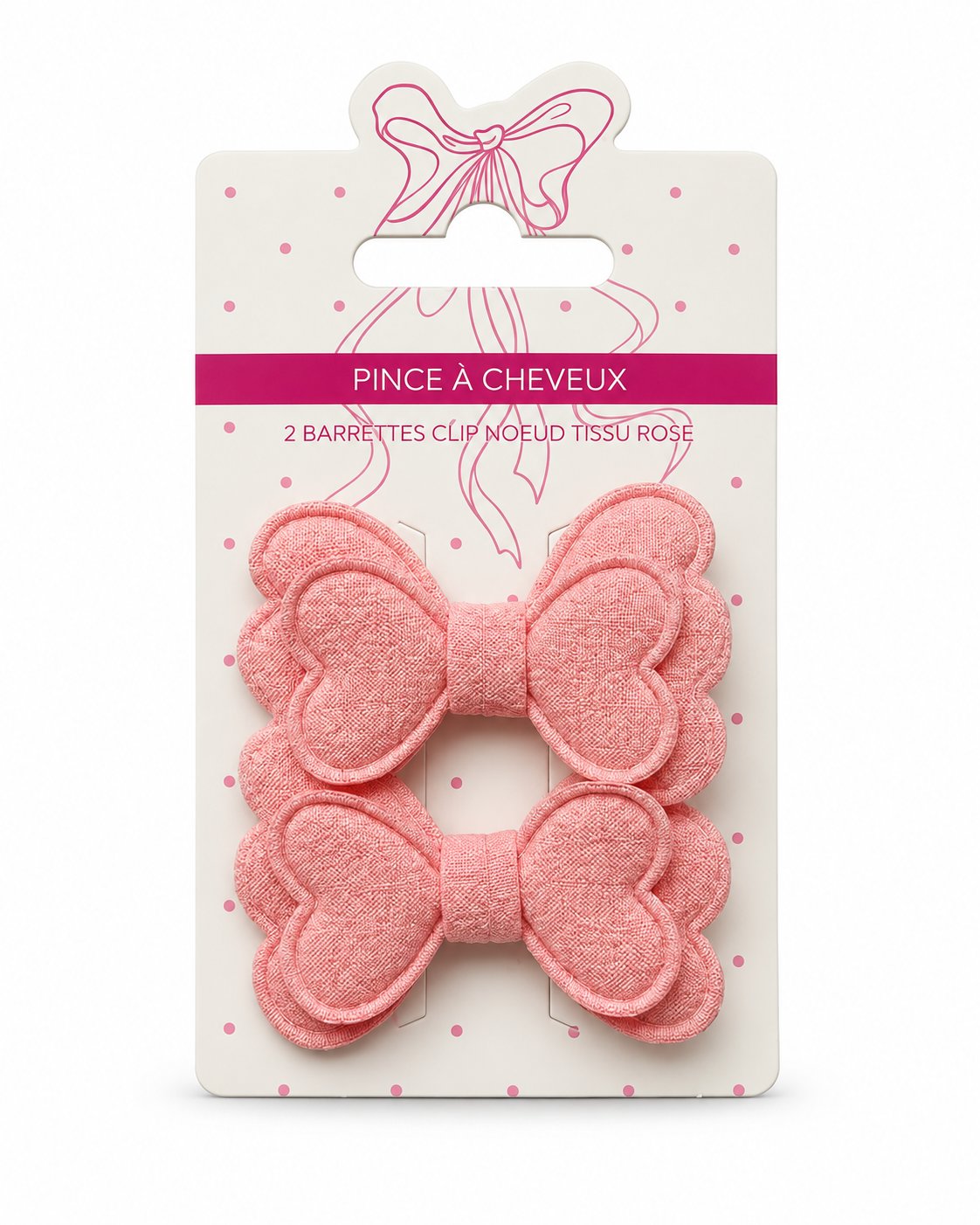 Stokomani Beauté Lot 2 Barrettes Nœud Rose barrette cheveux rose
