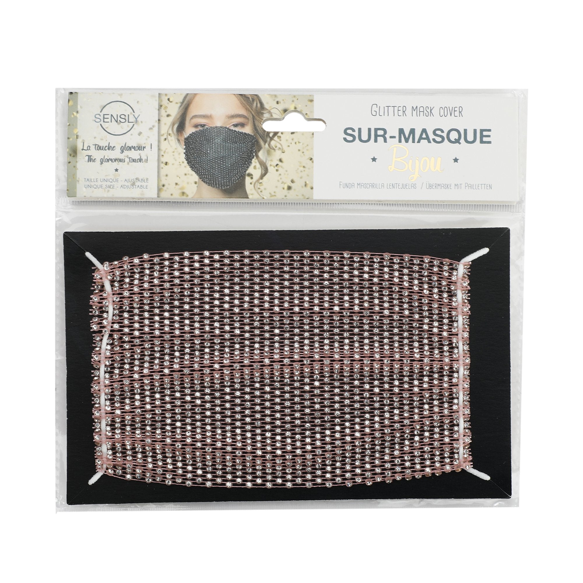 Stokomani Beauté Surmasque paillette visage blanc noir rose