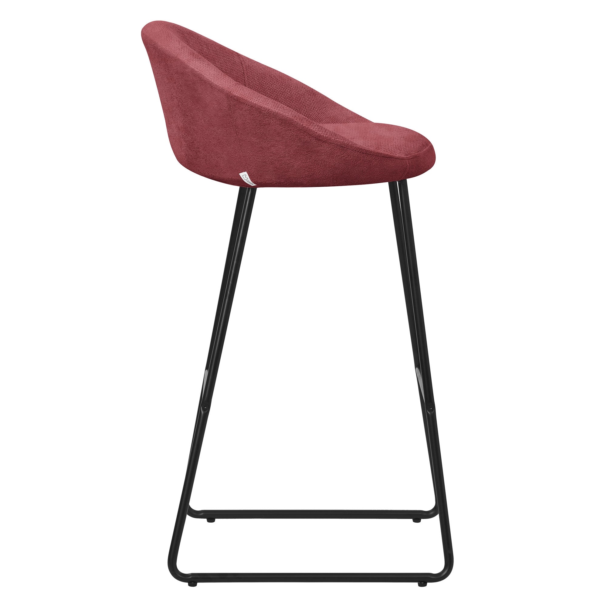 ECD Germany Möbel tabourets de bar rouge 4 pièces dossier 120 kg