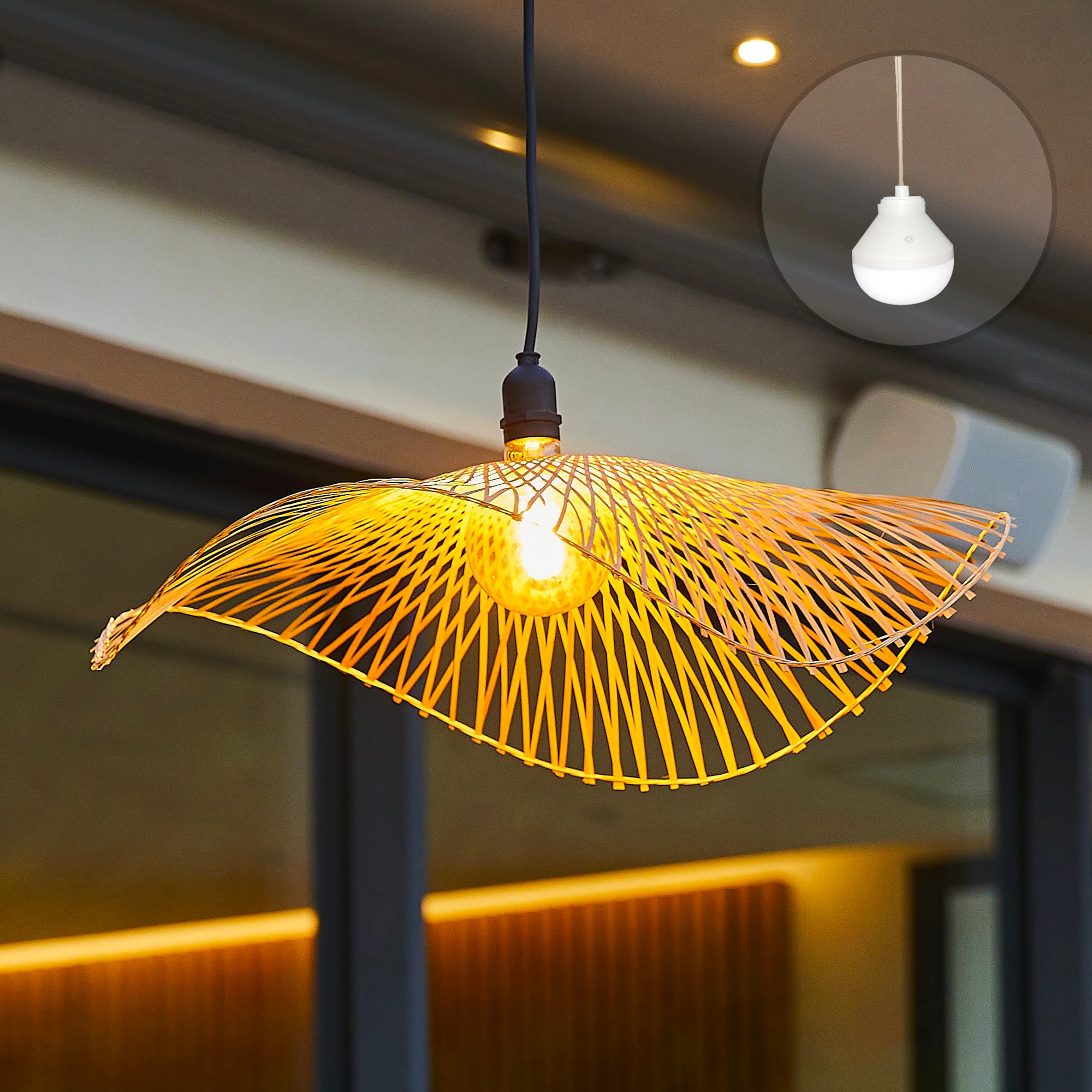 Red Deco Laia Nomad suspension bambou LED RGB sans fil