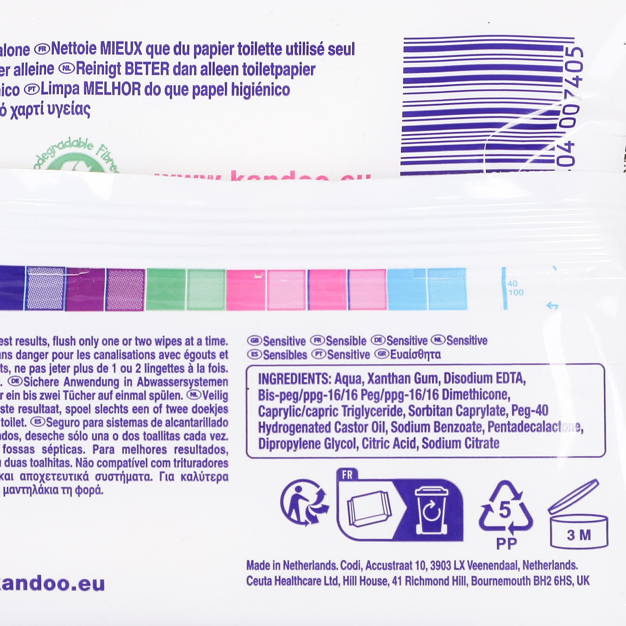 60 Lingettes Toilette Enfant Sensitive Peau Douce