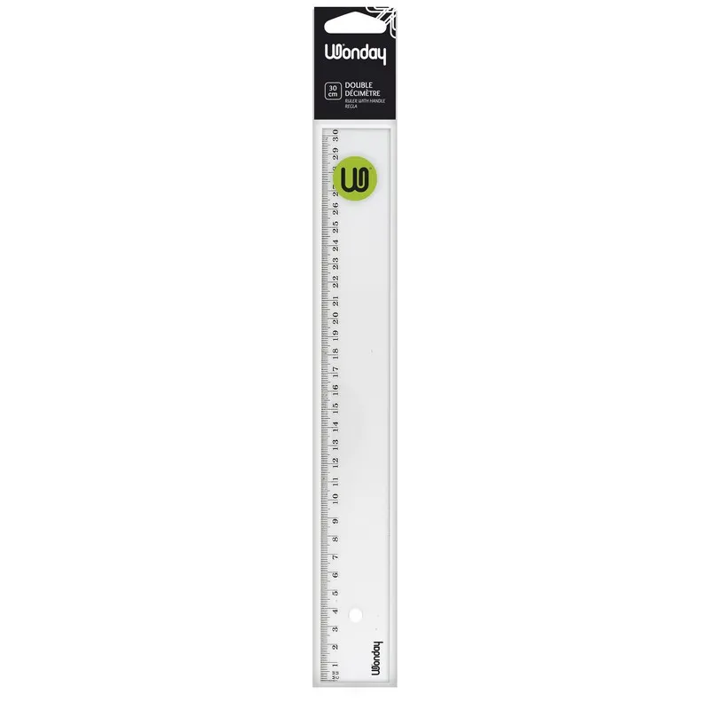 Safe Tool règle plate cristal 30 cm scolaire