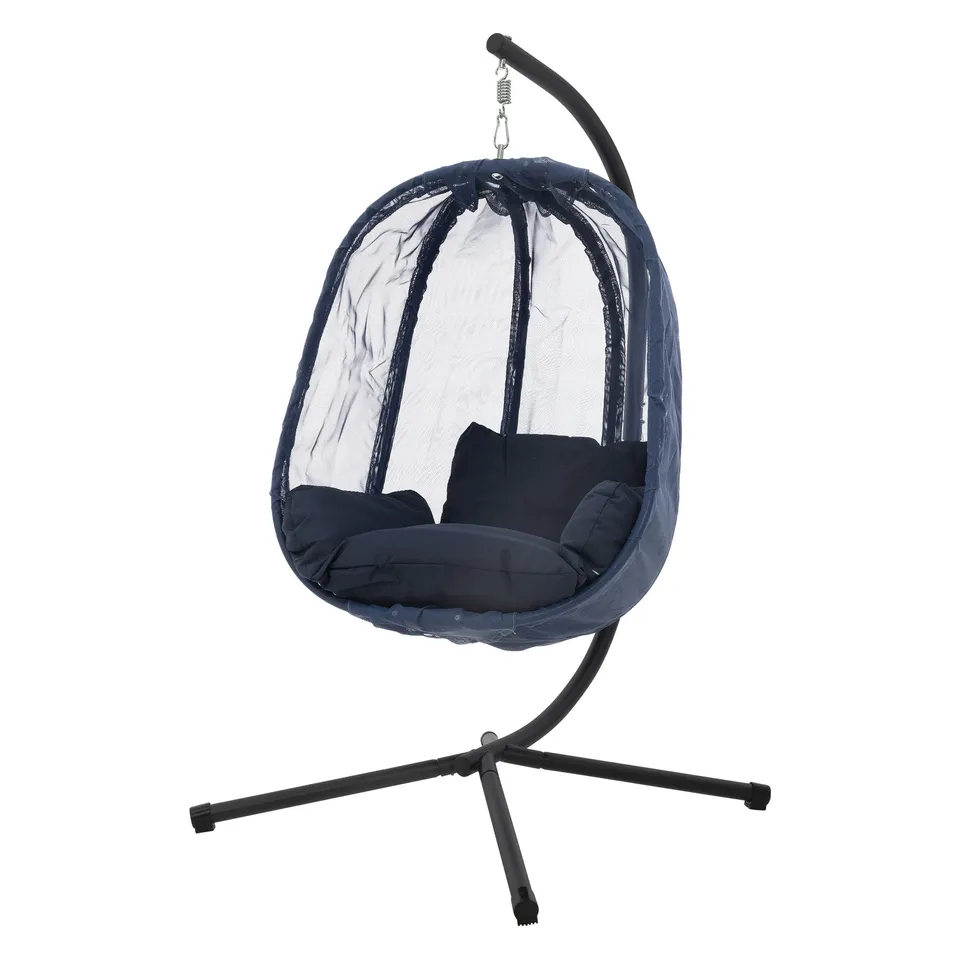ECD Germany Fauteuil suspendu gris 150 kg avec support