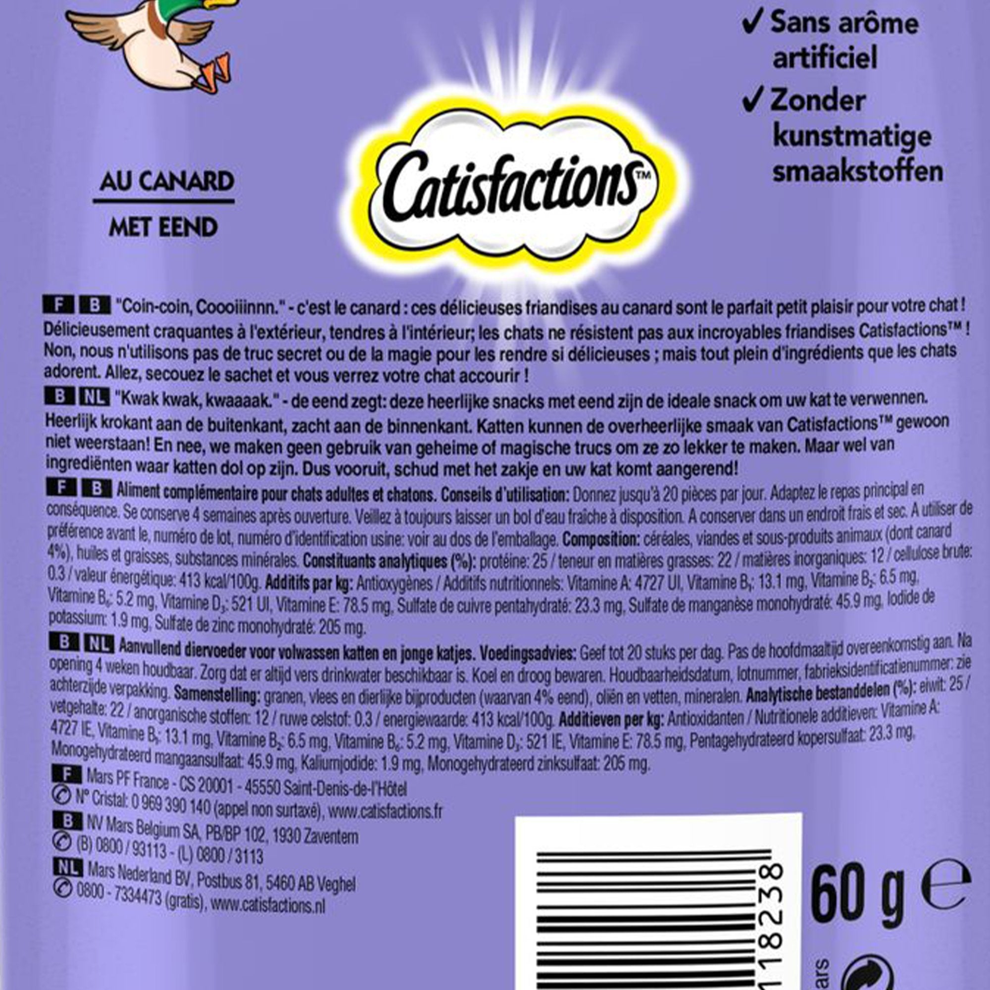 Stokomani Animalerie friandises chat au canard