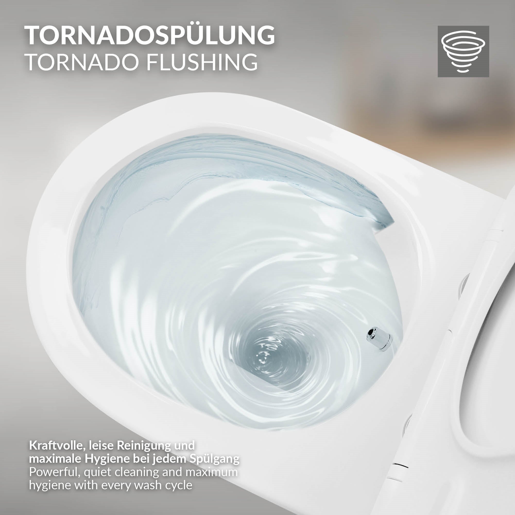 Luxebath WC Suspendu Céramique Blanc 54 cm Sans Bride Bidet