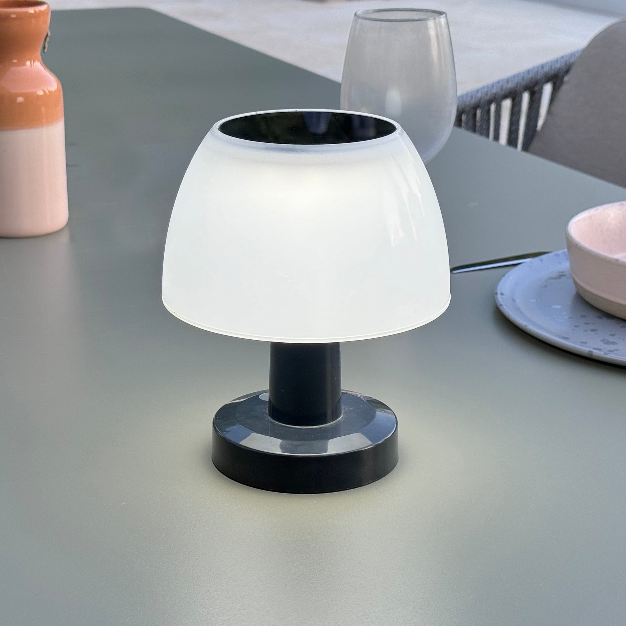 Red Deco Lumina H13,5cm lampe solaire lot de 2 blanc