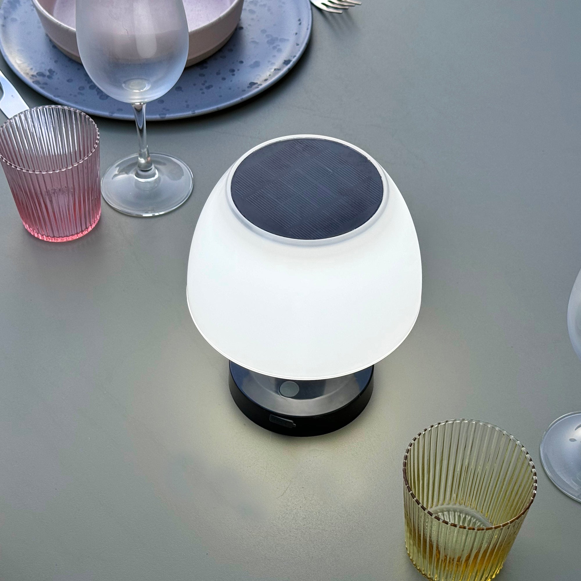 Red Deco Lumina H13,5cm lampe solaire lot de 2 blanc