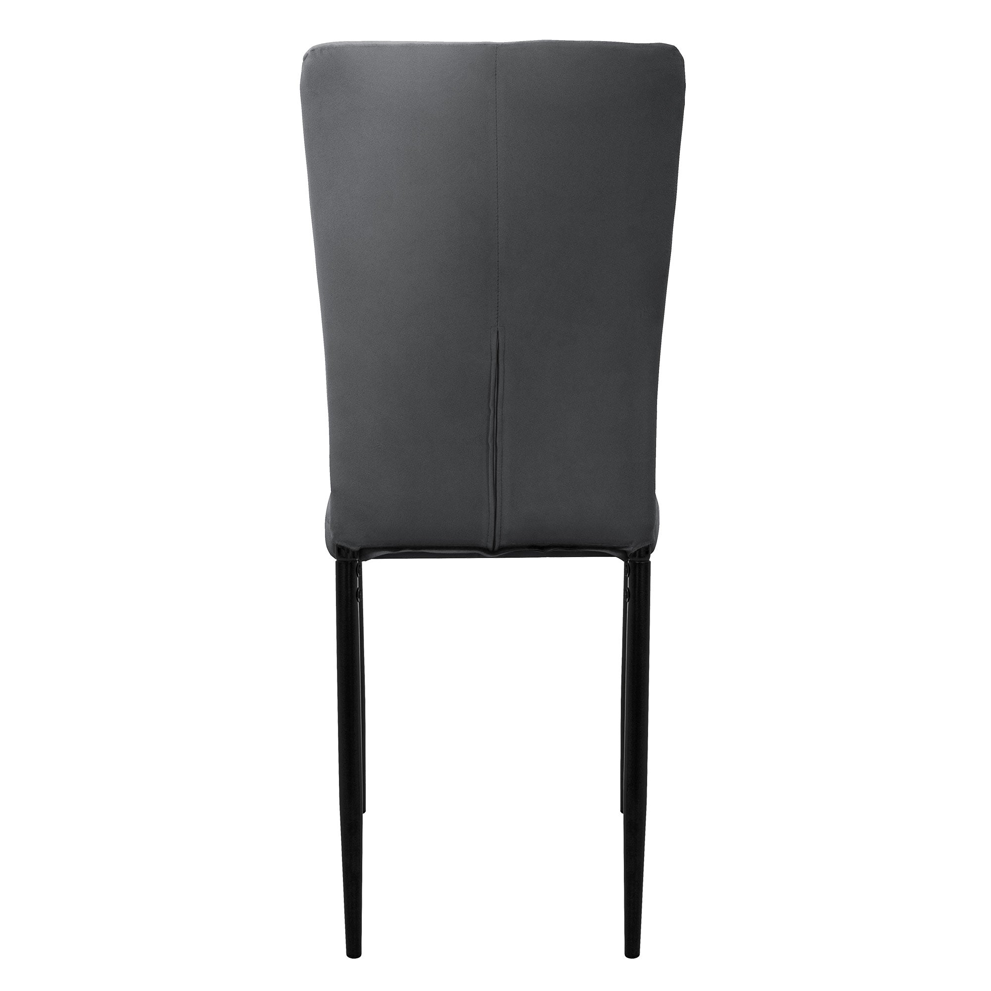 ECD Germany chaise salle à manger velours gris lot de 4
