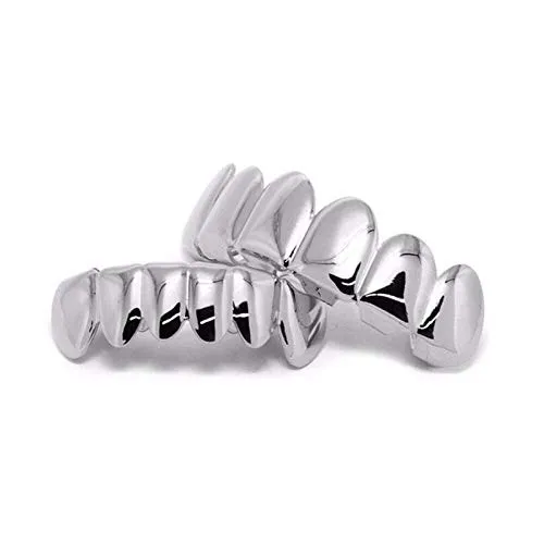Shop-Story Grillz hip hop haut+bas dentier argenté