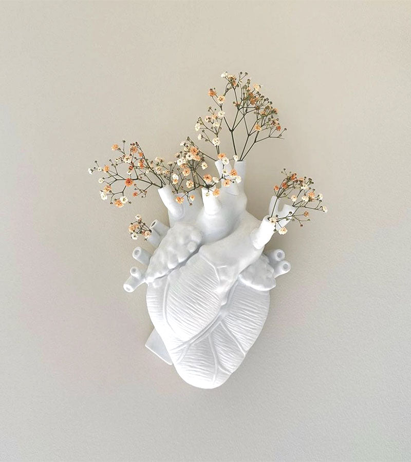 Seletti Love in Bloom vase coeur porcelaine anatomique