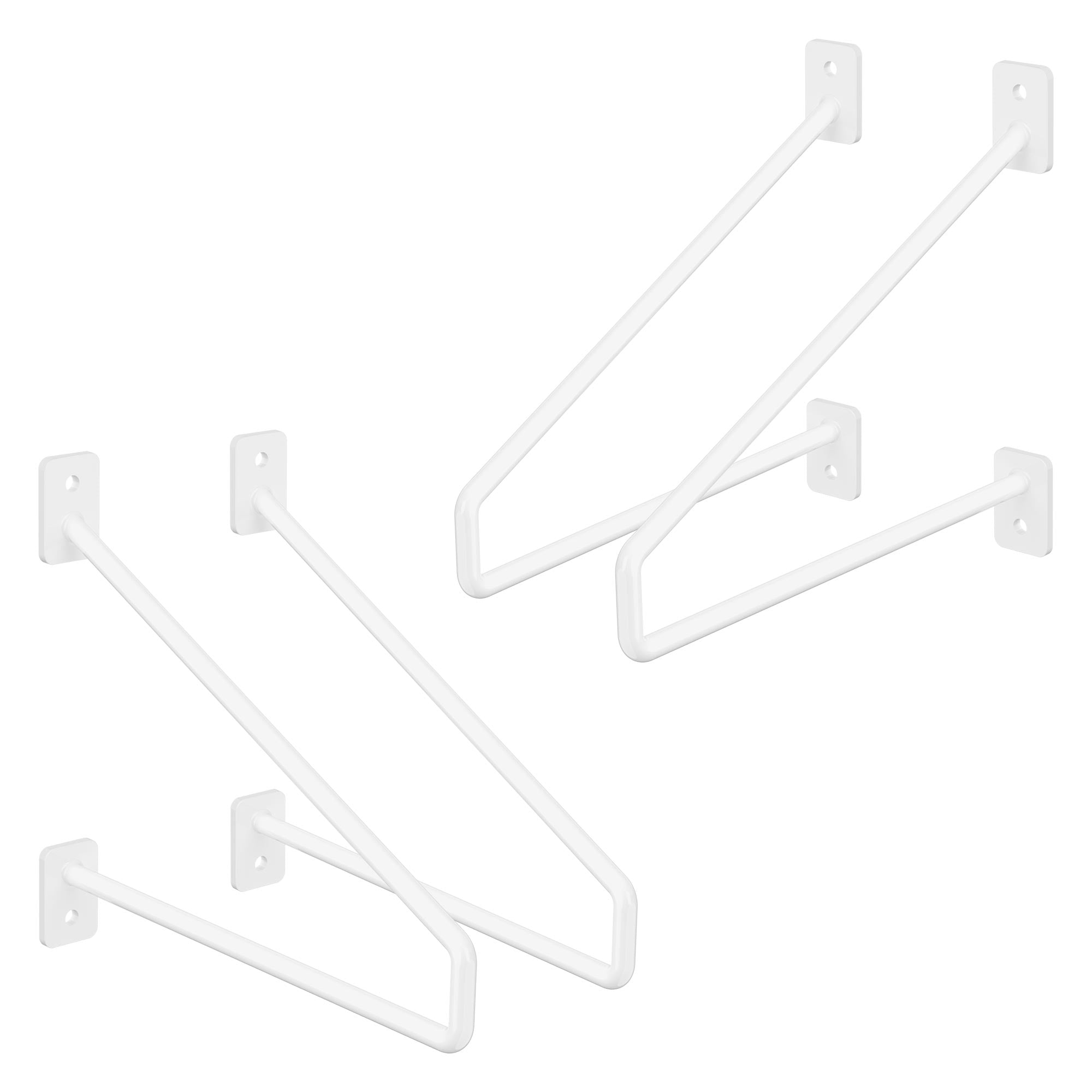 ECD Germany Möbel équerre étagère acier argent 220 mm lot 2