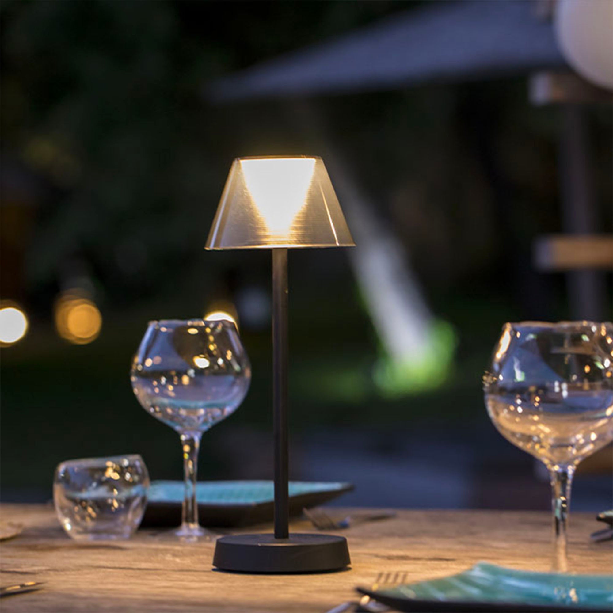 Red Deco BEVERLY BLACK H34cm lampe sans fil blanc chaud