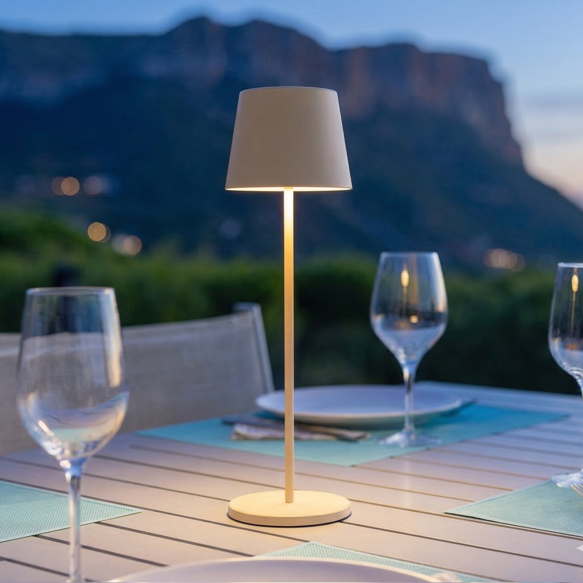 Red Deco Kelly Sand lampe de table sans fil beige H38cm dimmable